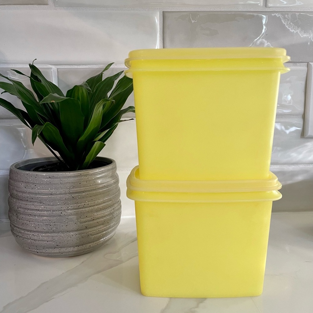 Vintage Yellow Tupperware